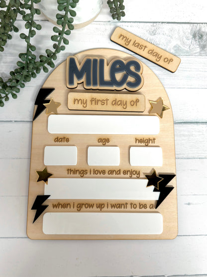Stars & Lightning Back to School Board - Medium/ Large