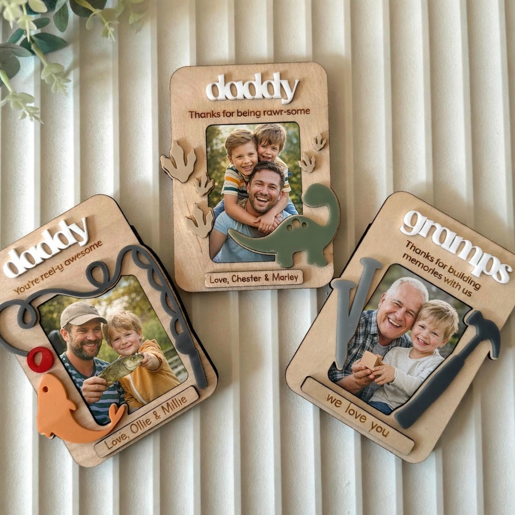 Father's Day Photo Fridge Magnet