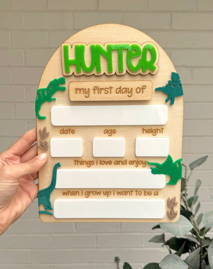 Dinosaur Back to School Board - Large