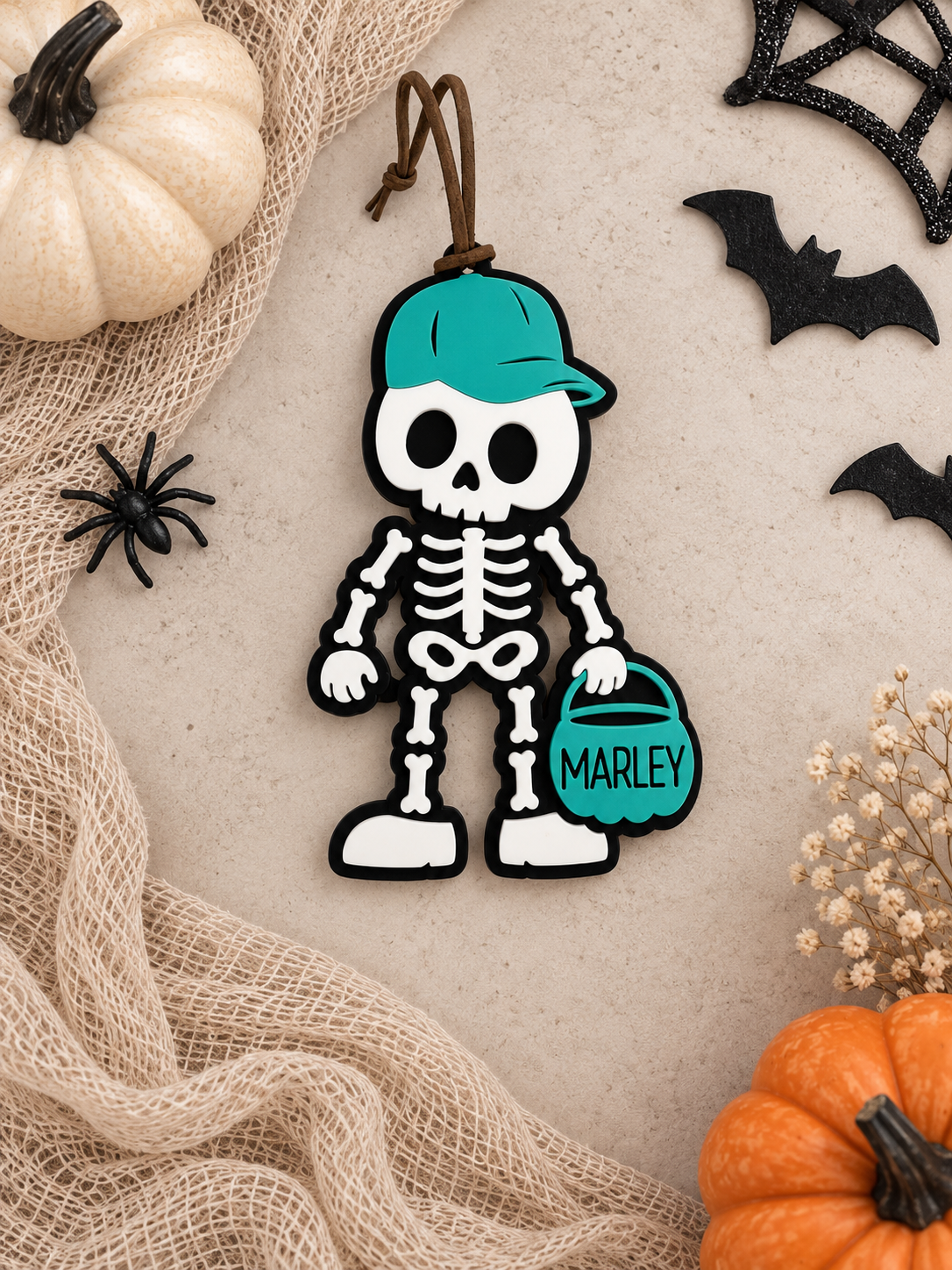 Skeleton Boo Basket Tag