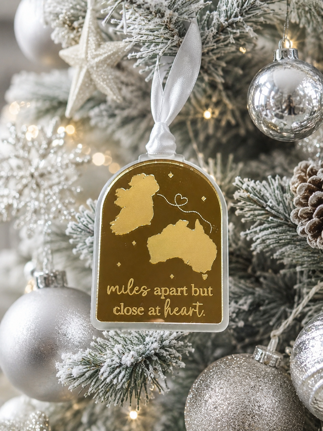 Miles Apart Long Distance Ornament
