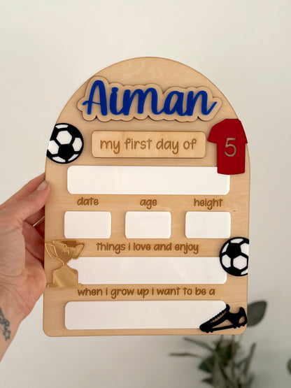 Soccer Back to School Board - Large