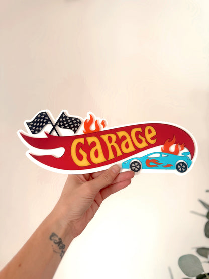 Racing Car Name Plaque