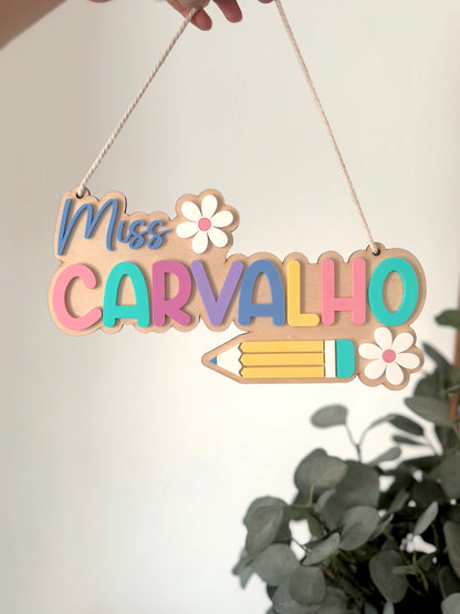 Custom Teacher Door Sign