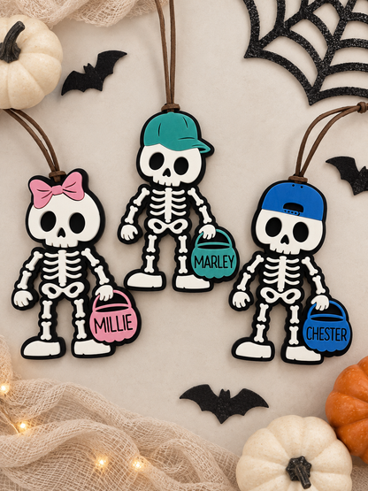 Skeleton Boo Basket Tag
