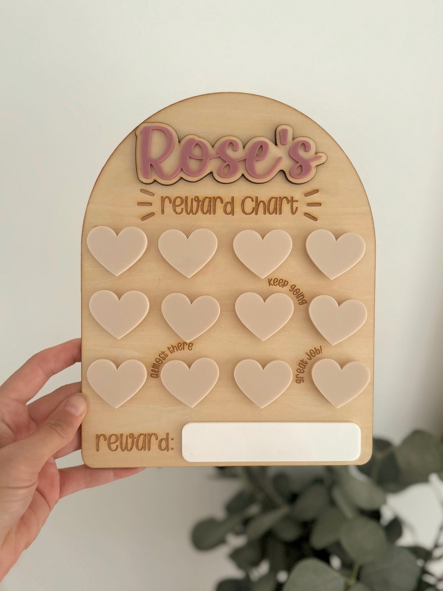 Love Heart Reward Chart