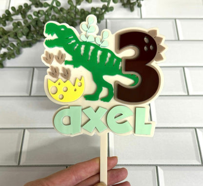 T. Rex Dinosaur Cake Topper