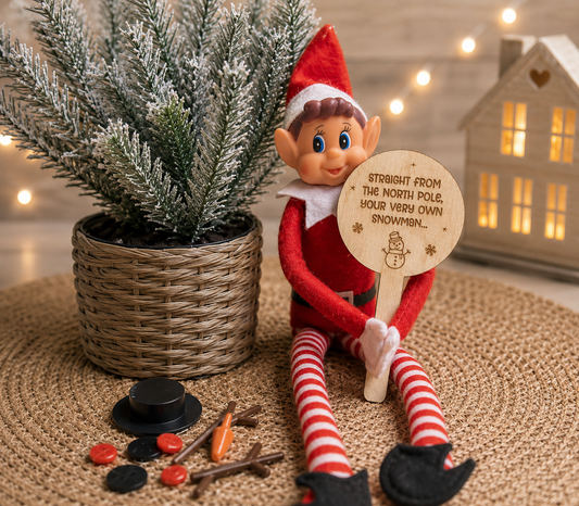 Melted Snowman Elf Prop