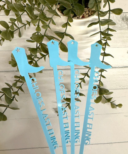 Cowgirl Bridal Shower Cocktail Stirrers