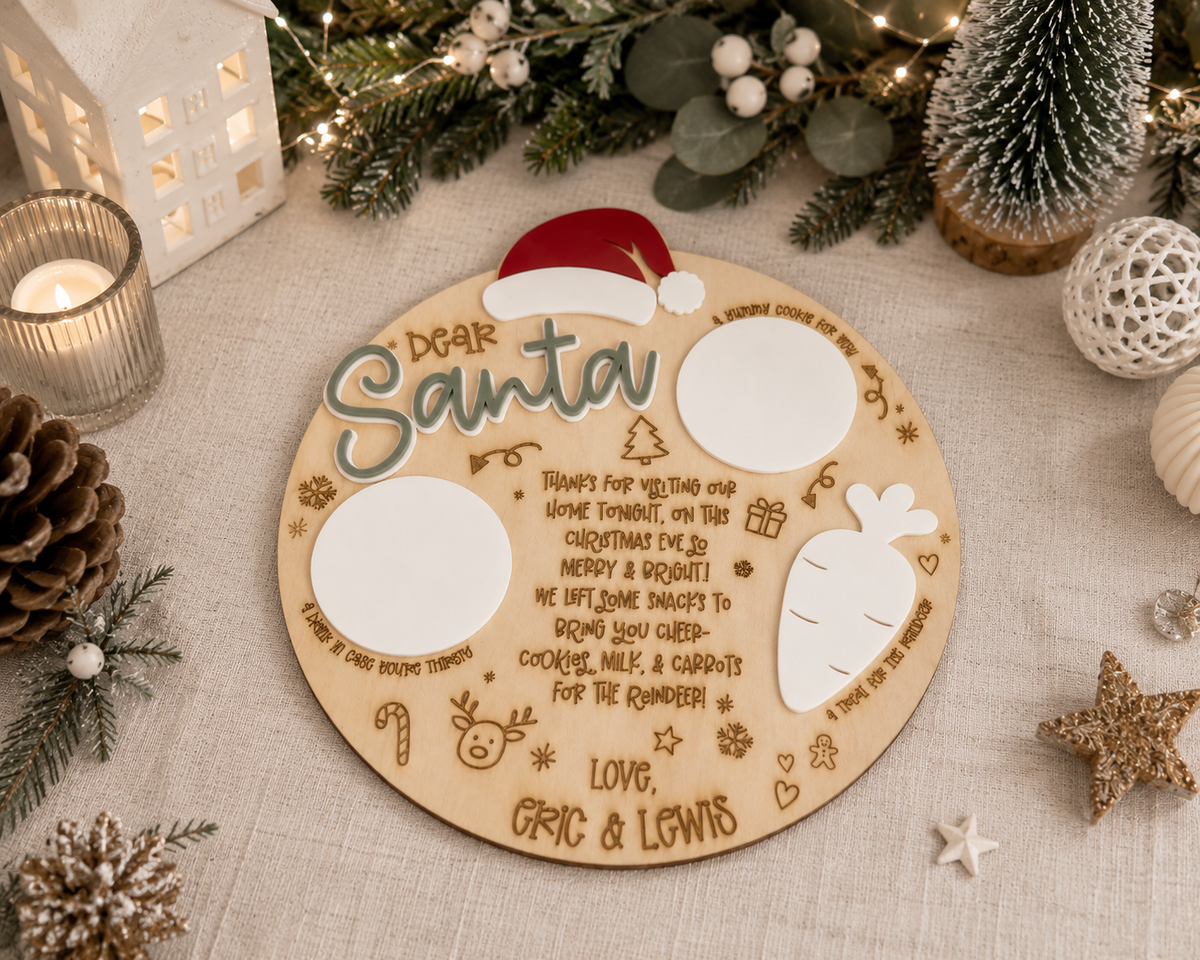 Santa Treat Tray Round
