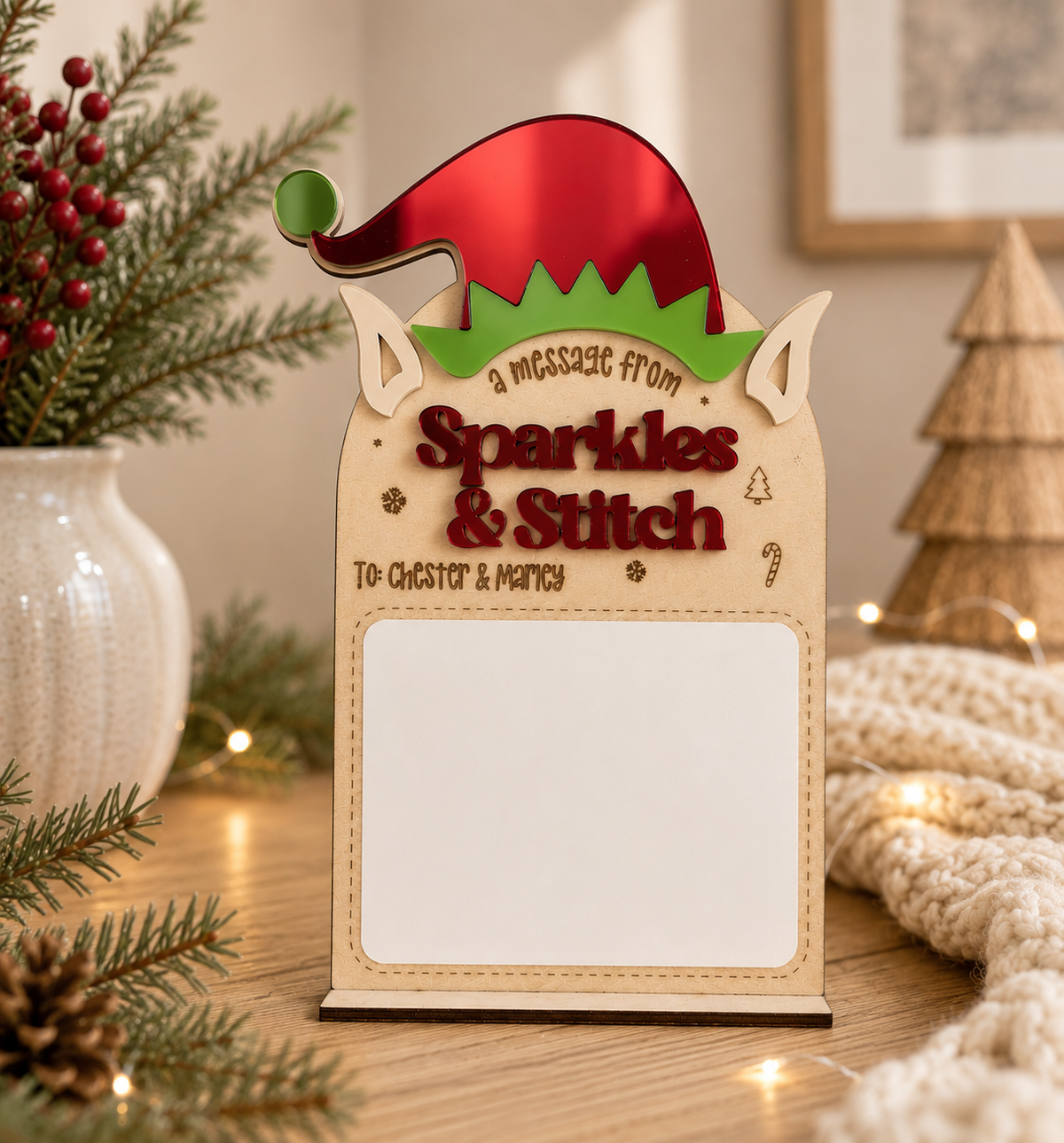 Elf Mail Plaque