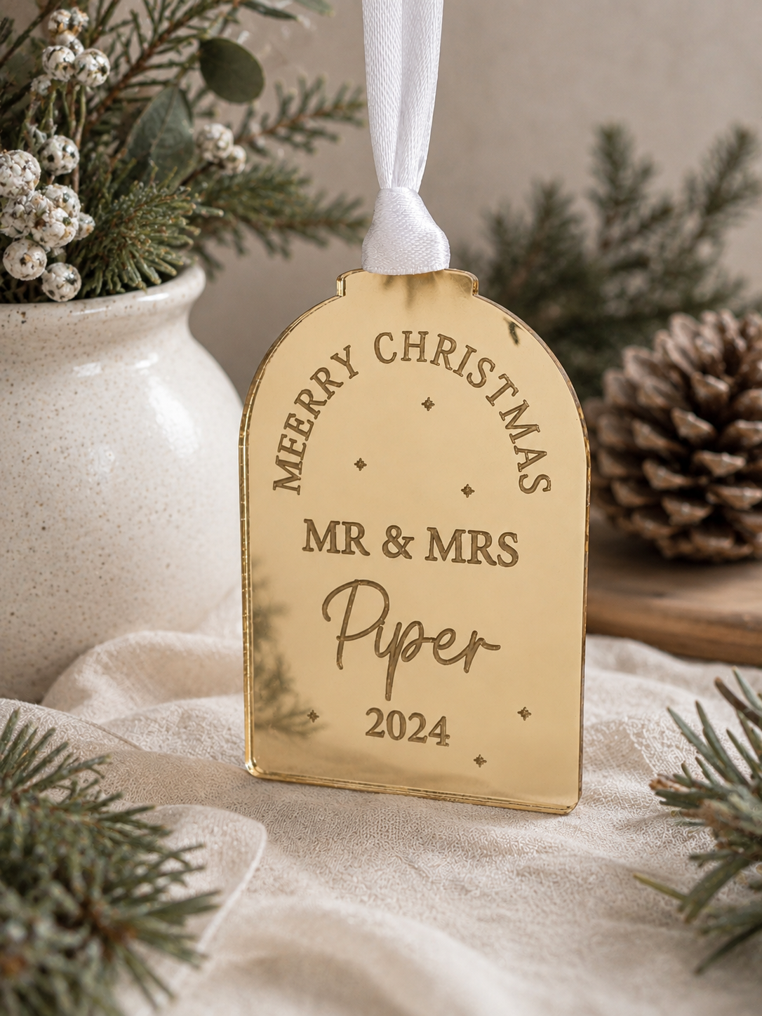 Mr & Mrs Newlywed Ornament