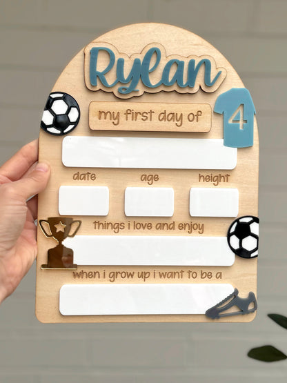 Soccer Back to School Board - Large