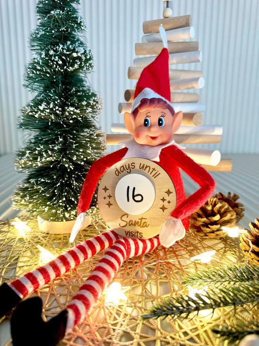 Mini Elf Countdown Plaque