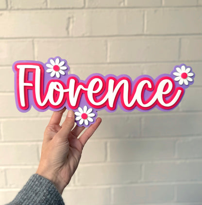 Daisy Name Plaque