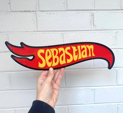 Personalised Racing Name Plaque