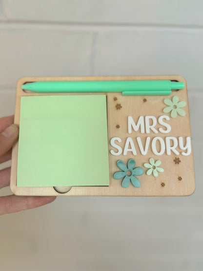 Personalised Post It Note Holder - Daisy