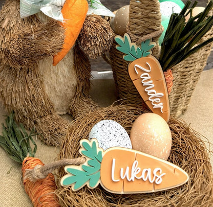 Easter Carrot Name Tag