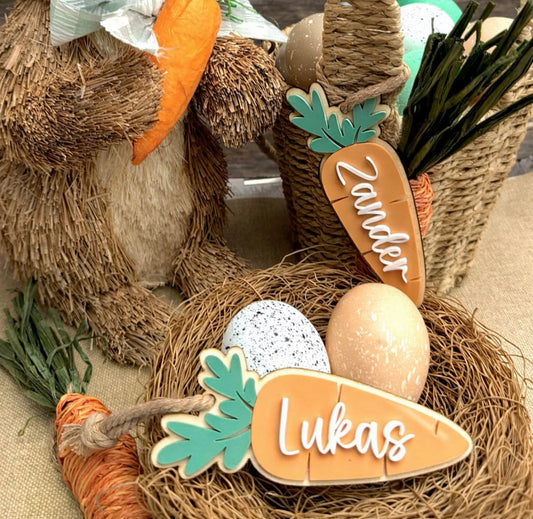 Easter Carrot Name Tag