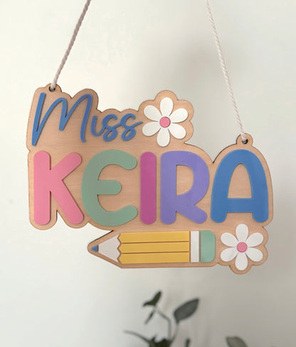 Custom Teacher Door Sign