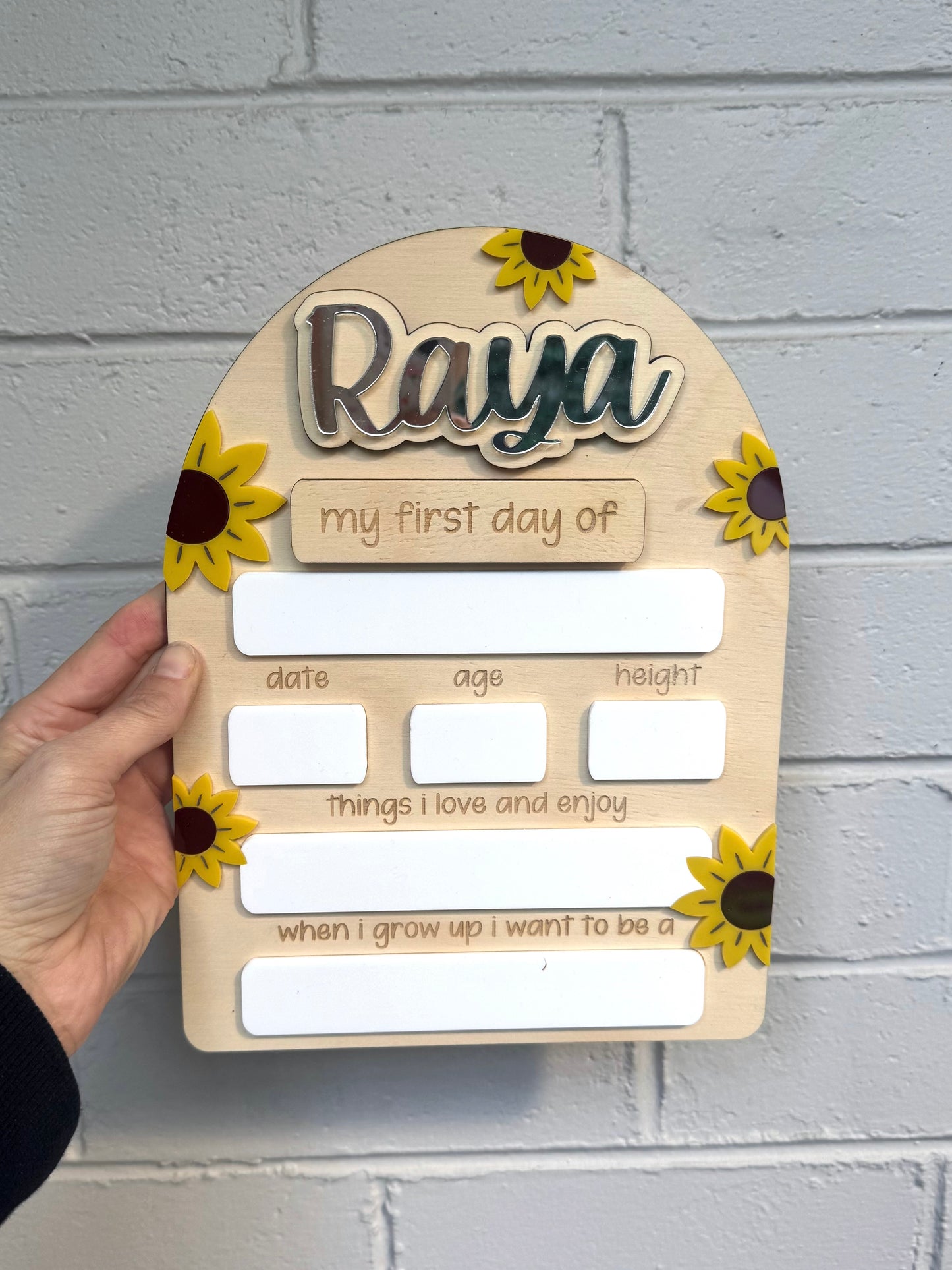Sunflower Back to School Board
