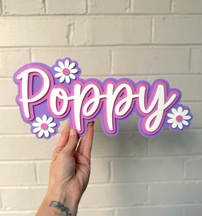 Daisy Name Plaque