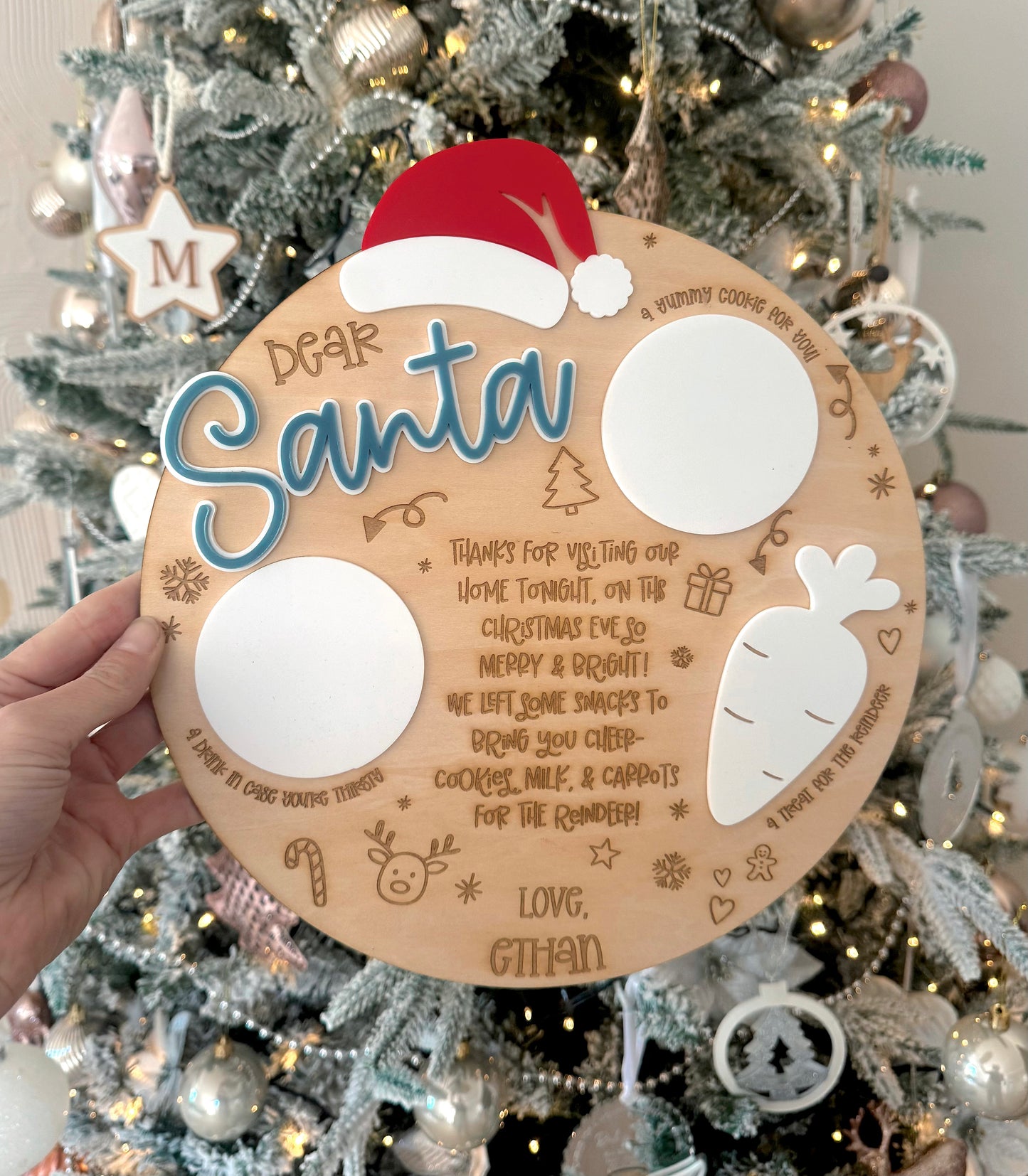 Santa Treat Tray Round