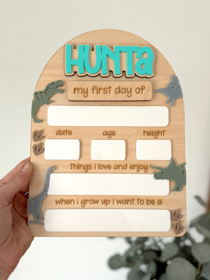 Dinosaur Back to School Board - Large