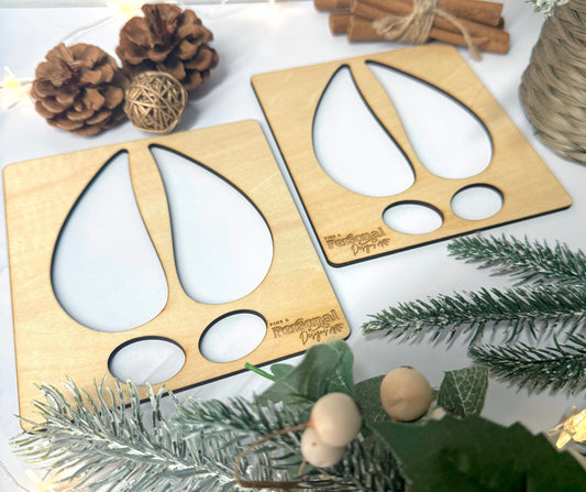 Reindeer Footprint Stencils