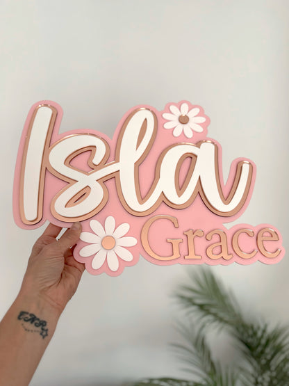 Daisy Name Plaque