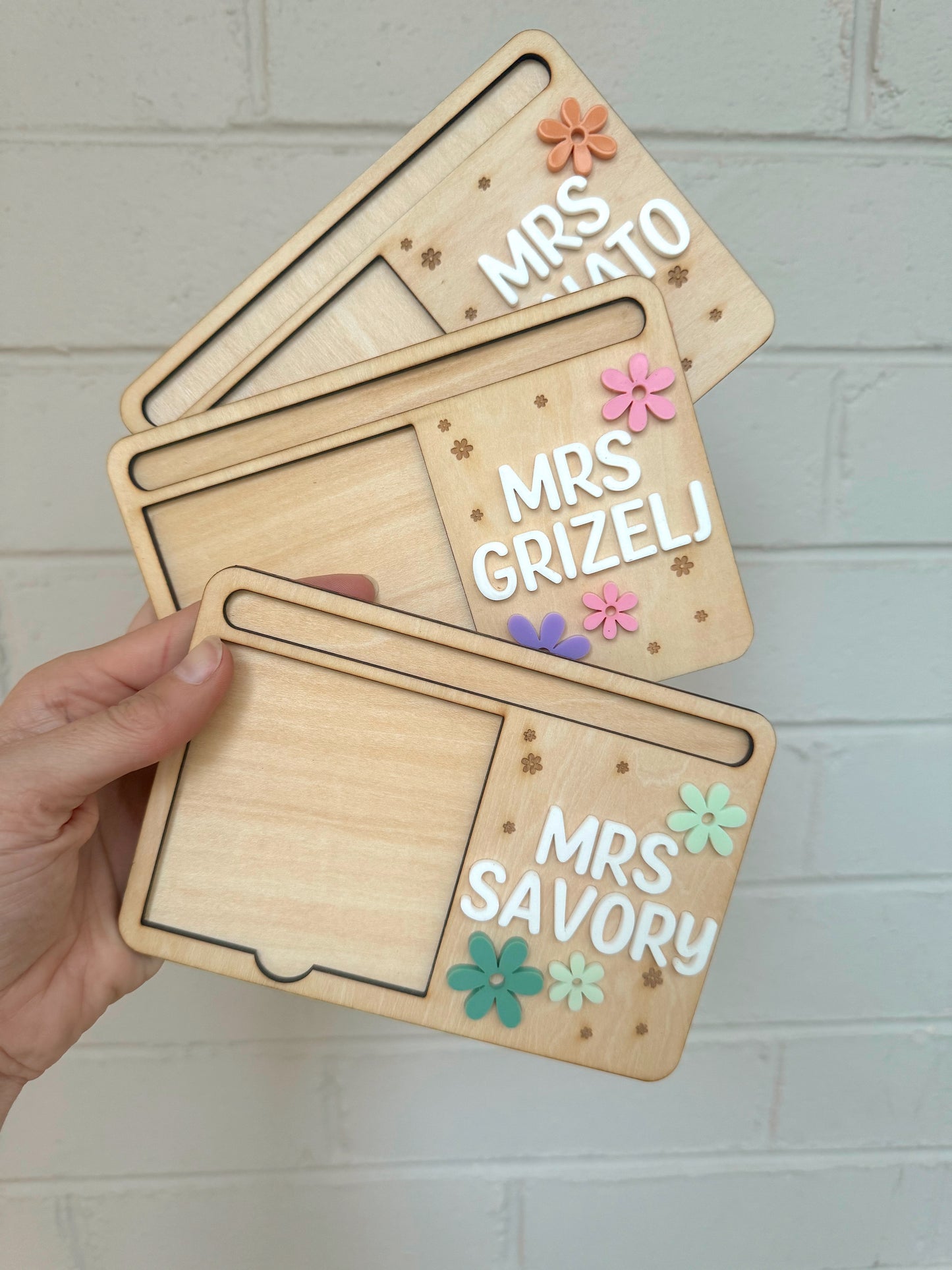 Personalised Post It Note Holder - Daisy