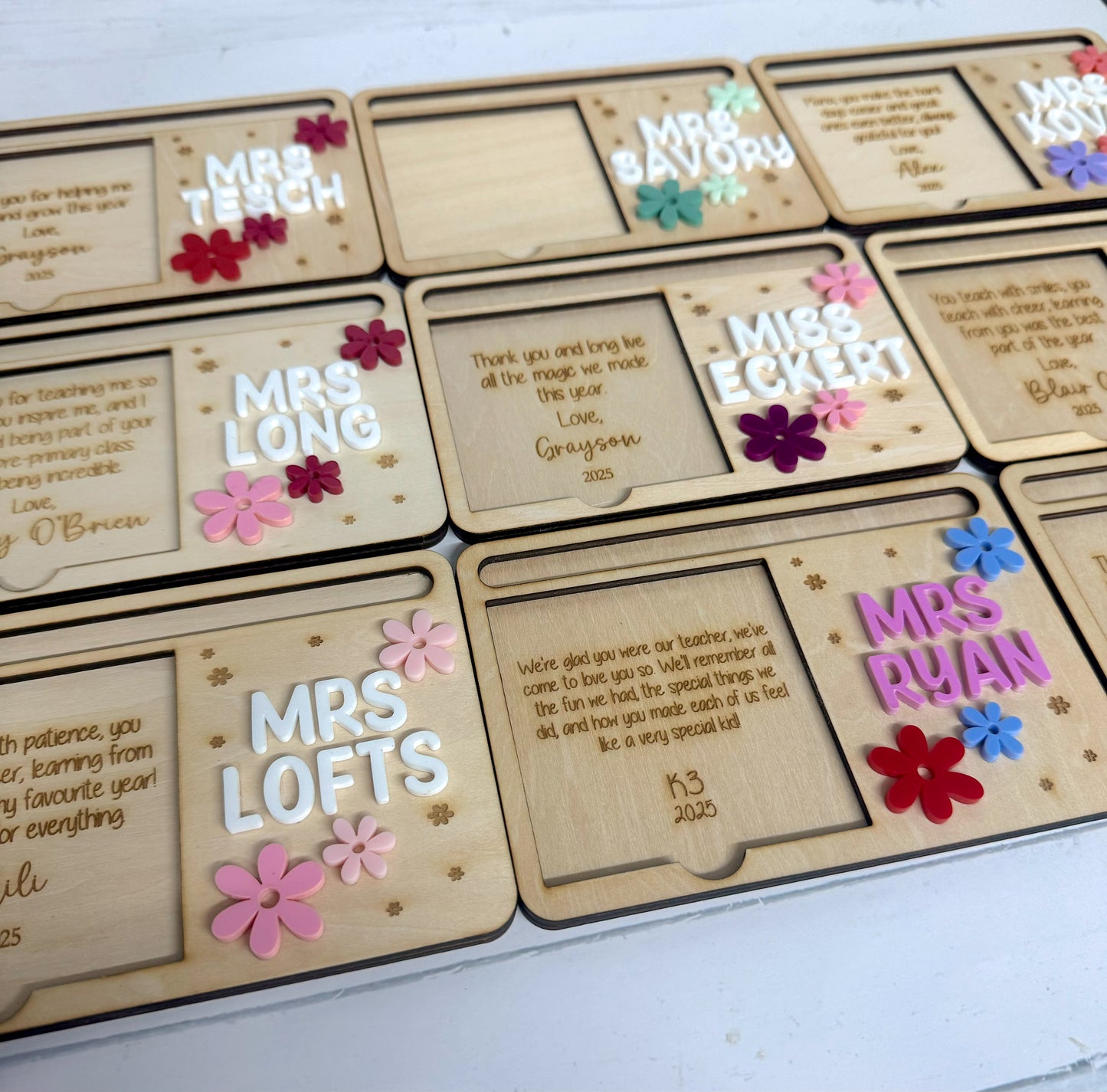 Personalised Post It Note Holder - Daisy