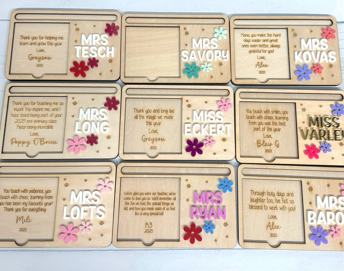 Personalised Post It Note Holder - Daisy