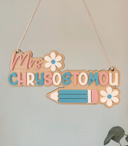 Custom Teacher Door Sign