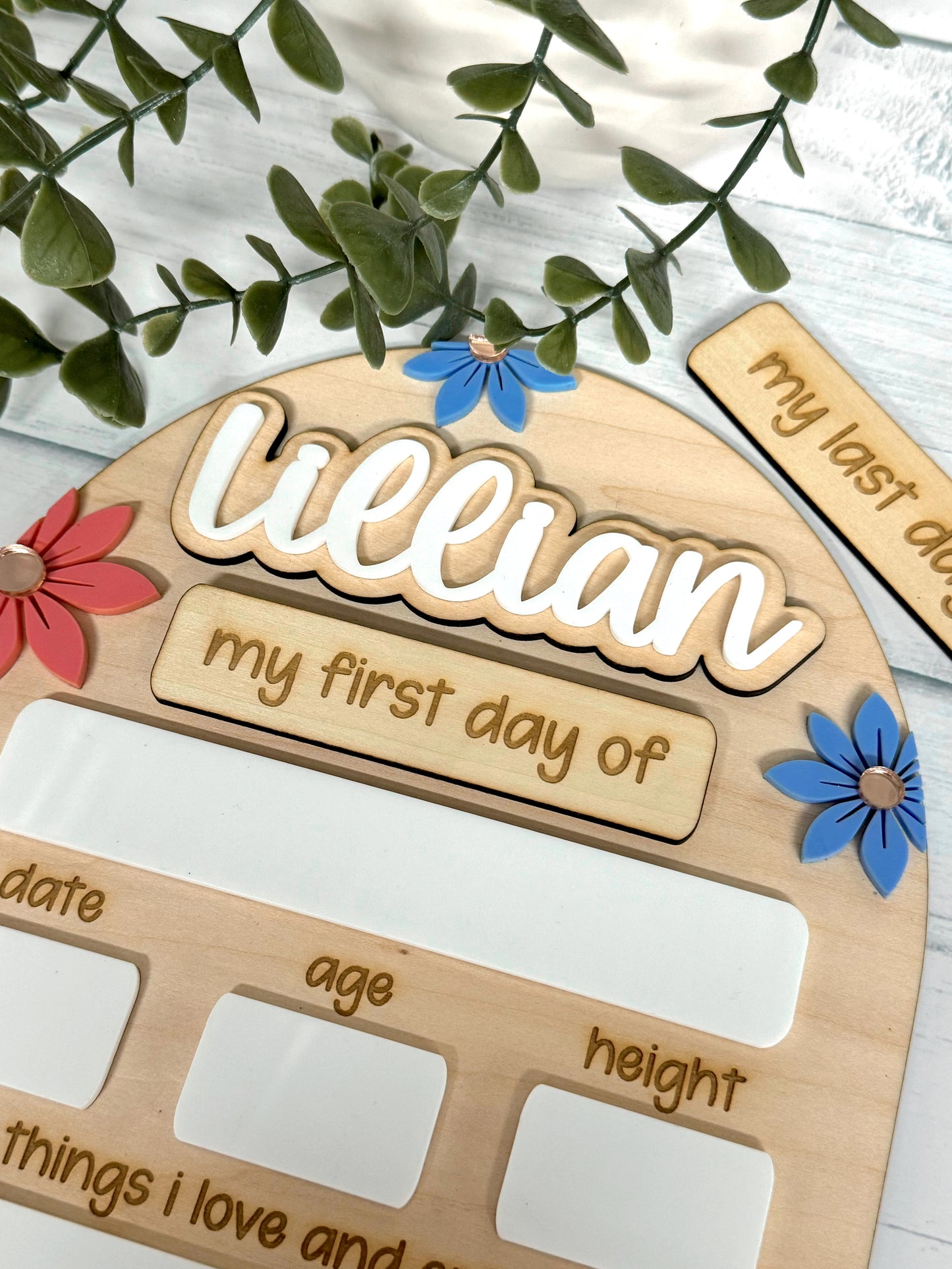 Flower Back to School Board - Medium/ Large