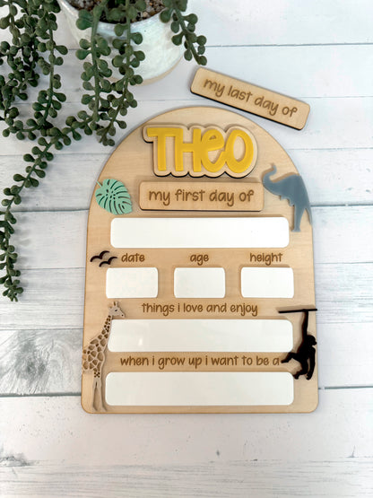 Safari Back to School Board - Medium/ Large