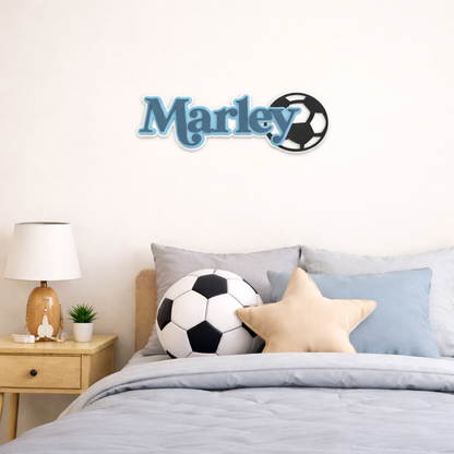 Acrylic Soccer Name Plaque