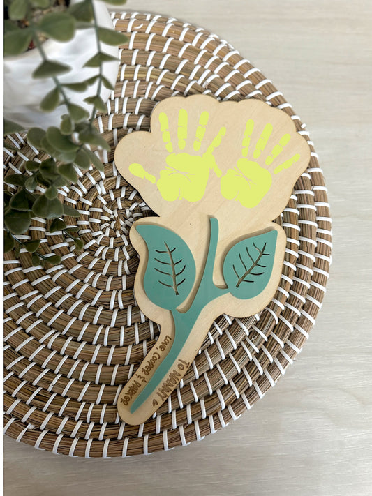 Personalised Mother's Day Hand Print Sign (Double)