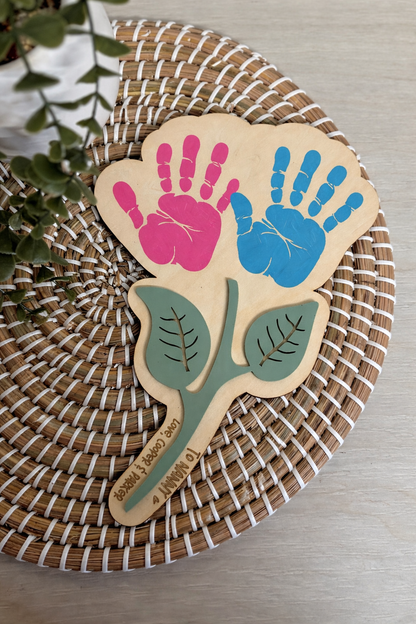 Personalised Mother's Day Hand Print Sign (Double)
