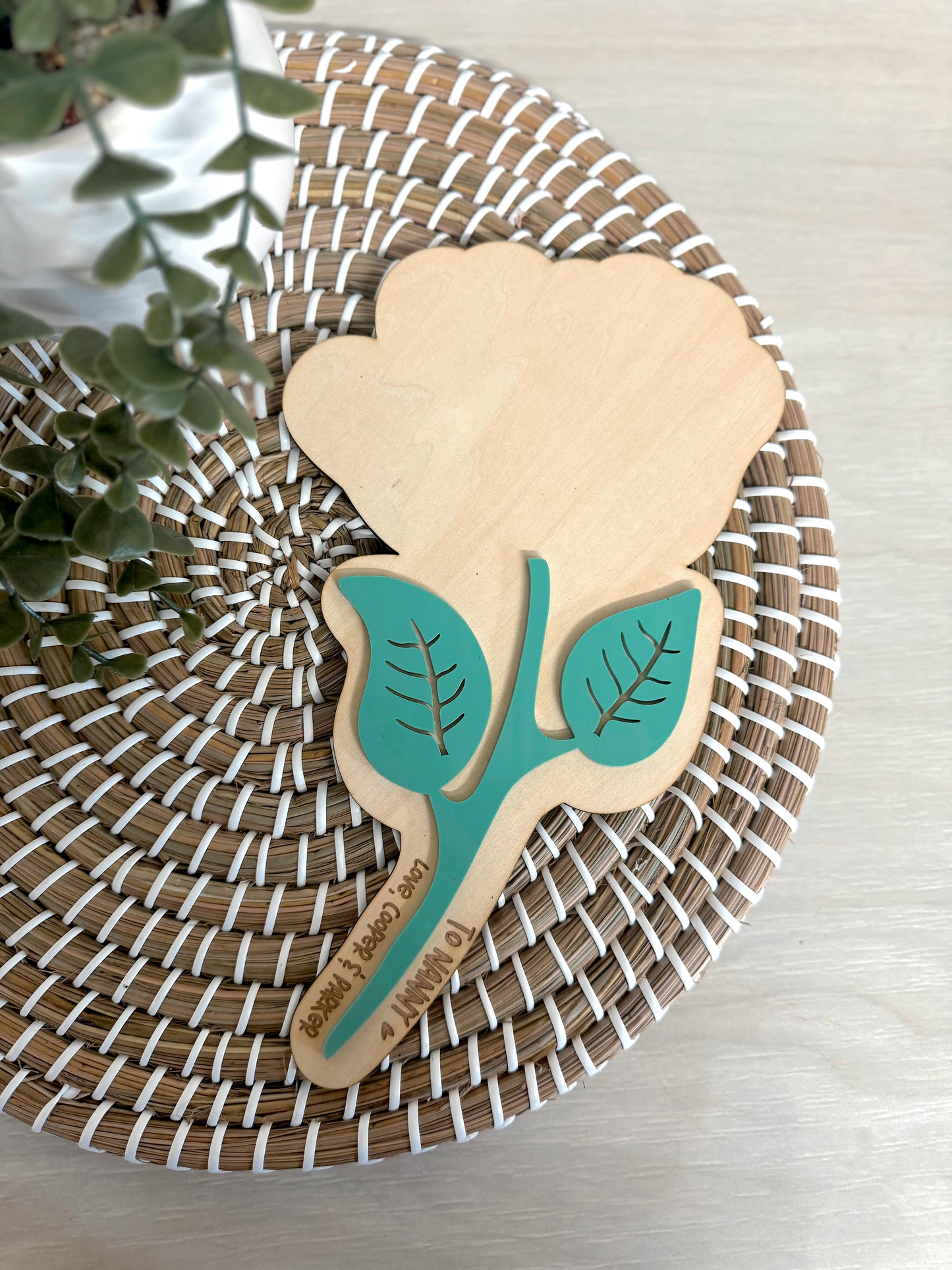 Personalised Mother's Day Hand Print Sign (Double)