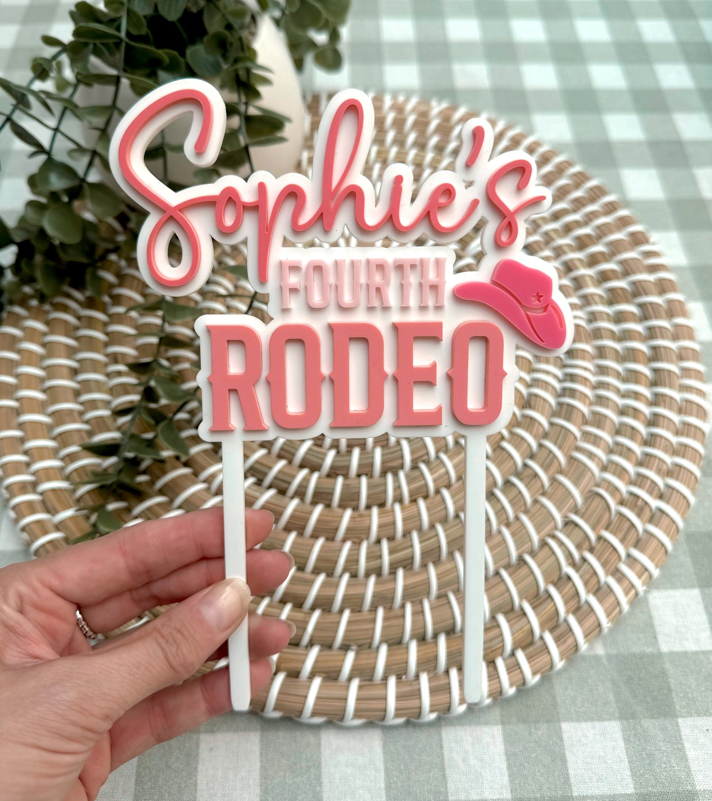 Cowgirl / Cowboy First Birthday Cake Topper