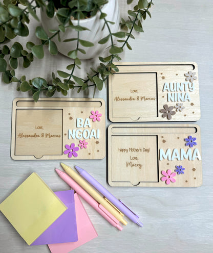 Mothers Day Personalised Sticky Note Holder