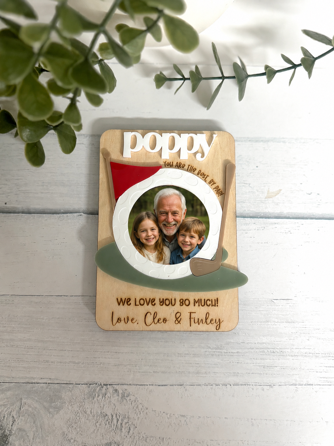 Father's Day Golf Photo Fridge Magnet