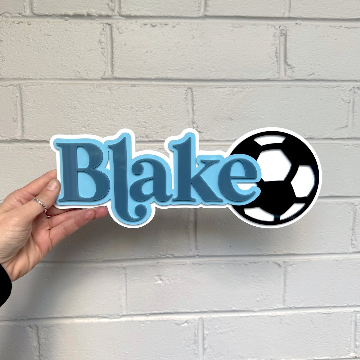 Acrylic Soccer Name Plaque