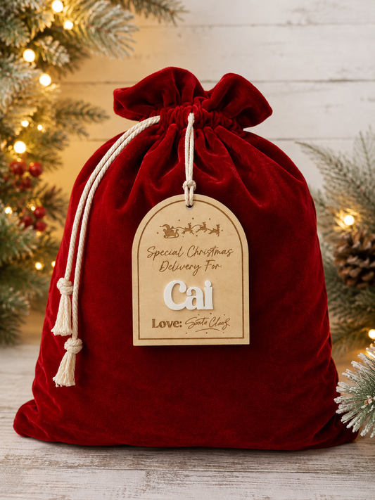 Santa Delivery Sack Tag
