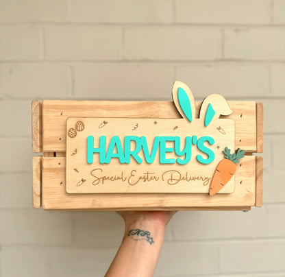 Personalised Easter Crate Plaque