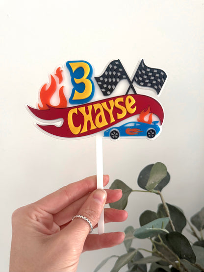 Personalised Racing Cake Topper