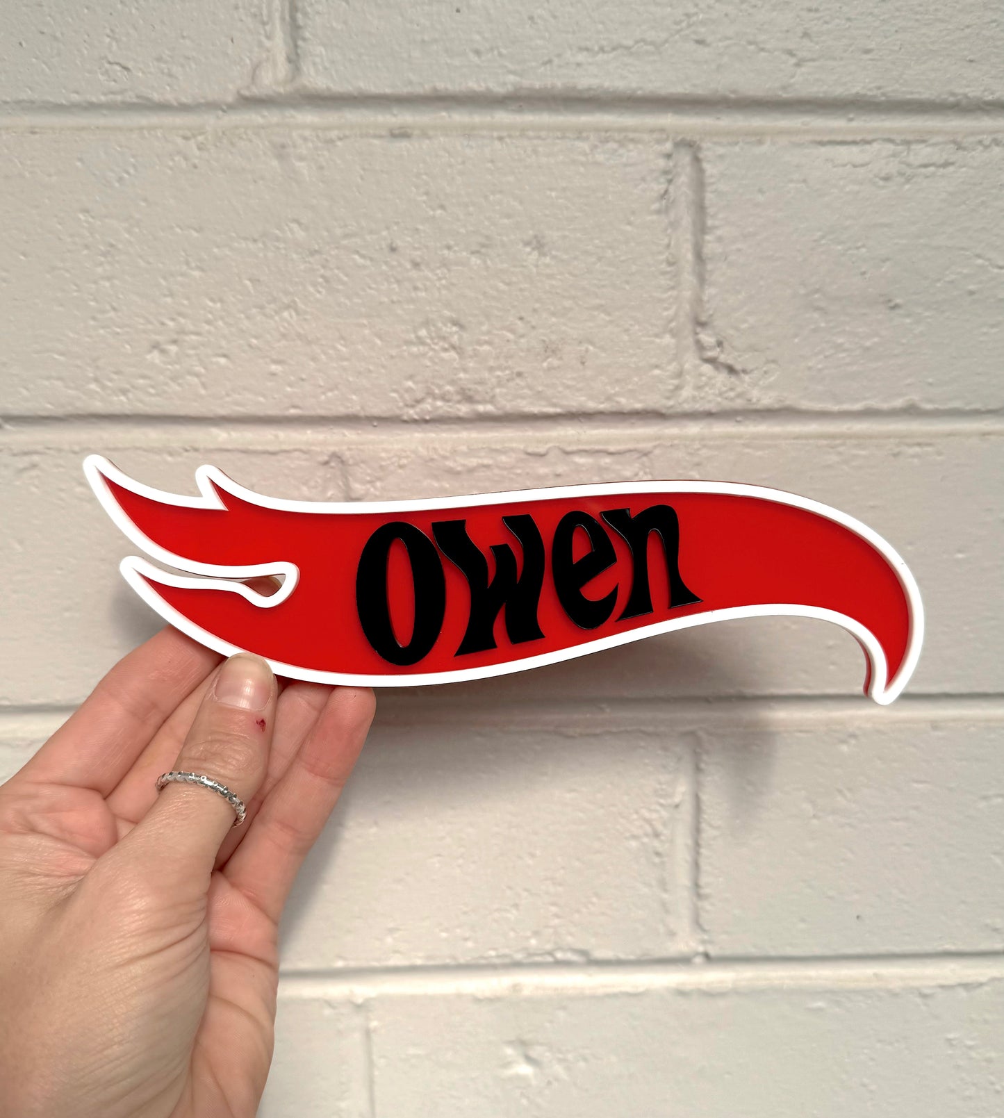 Personalised Racing Name Plaque