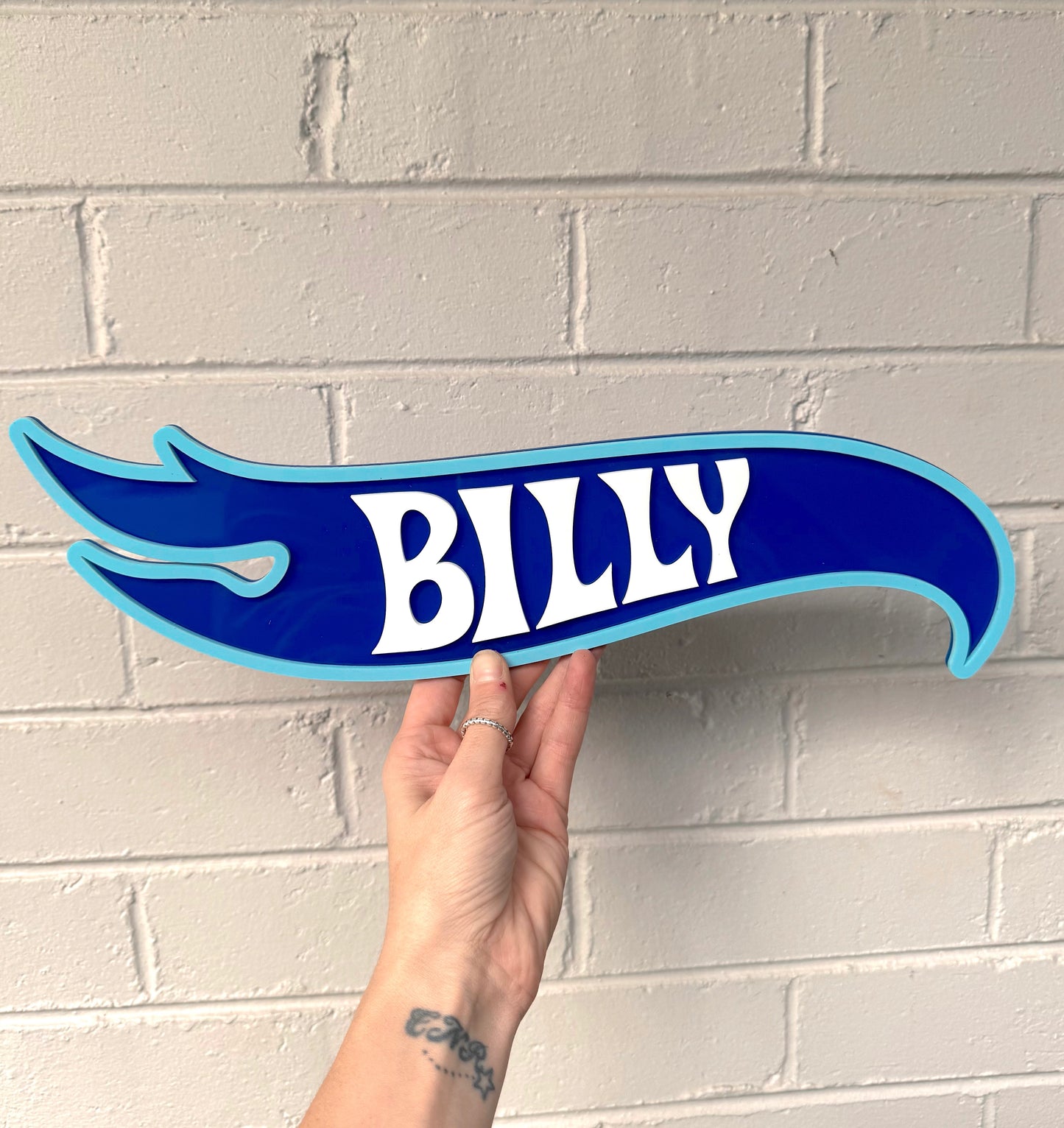 Personalised Racing Name Plaque