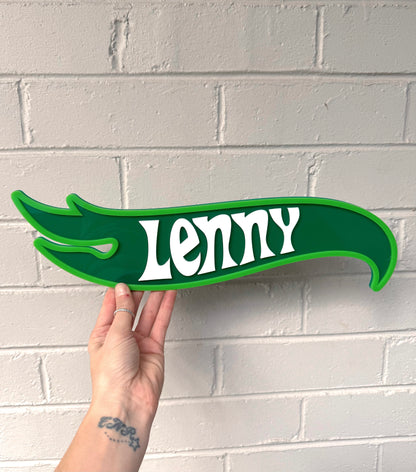 Personalised Racing Name Plaque